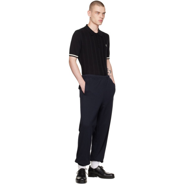  Fred Perry Black Tipping Texture Polo 231719M212004