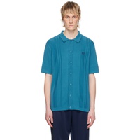 Fred Perry Blue Button Shirt 242719M193003