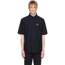 Fred Perry Navy Embroidered Shirt 242719M192013