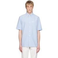 Fred Perry Blue Embroidered Shirt 242719M192014
