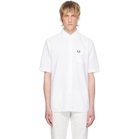 Fred Perry White Embroidered Shirt 242719M192015