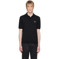 Fred Perry Black Embroidered Polo 242719M212034