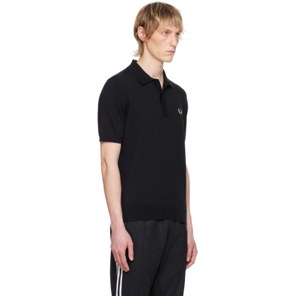  Fred Perry Black Embroidered Polo 242719M212034