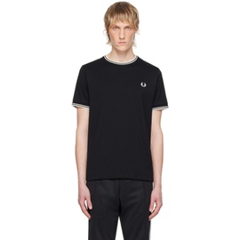 Fred Perry Black Twin Tipped T-Shirt 242719M213000