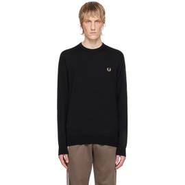 Fred Perry Black Embroidered Sweater 242719M201000
