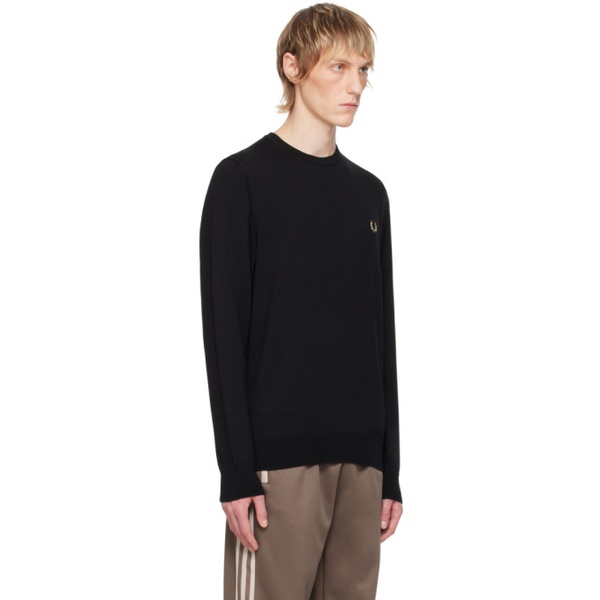  Fred Perry Black Embroidered Sweater 242719M201000