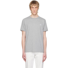 Fred Perry Gray Ringer T-Shirt 242719M213015