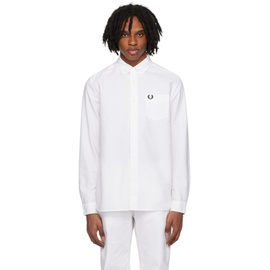 Fred Perry White Embroidered Shirt 242719M192002