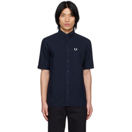 Fred Perry Navy Button-Down Shirt 231719M192029