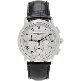 Frederique Constant Silver & Black Classics Quartz Chronograph Watch 242769M165001