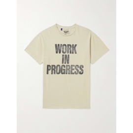 GALLERY DEPT. Work In Progress Distressed Printed Cotton-Jersey T-Shirt 1647597316241906