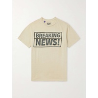 GALLERY DEPT. Breaking News Distressed Printed Cotton-Jersey T-Shirt 1647597316241860
