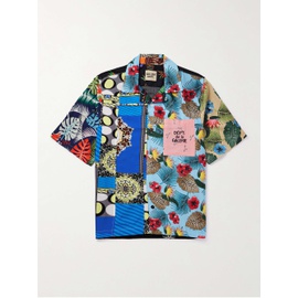 GALLERY DEPT. Parker Camp-Collar Logo-Embroidered Patchwork Floral-Print Woven Shirt 1647597316241858