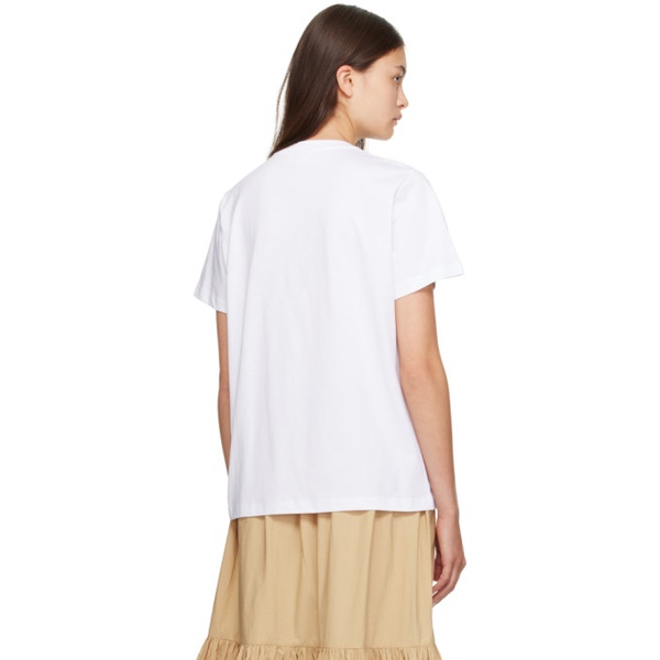  가니 GANNI White Dance Bunny T-Shirt 232144F110019