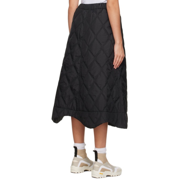  가니 GANNI Black Quilted Midi Skirt 232144F092007