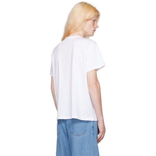  가니 GANNI White Relaxed T-Shirt 241144M213006