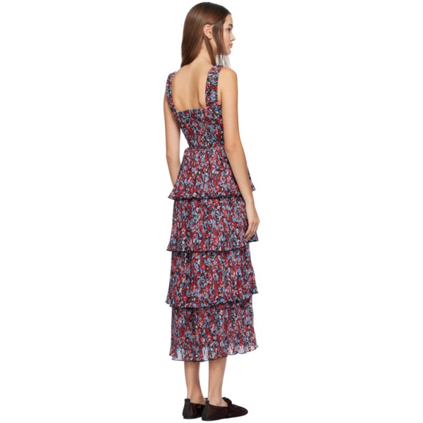  가니 GANNI Multicolor Printed Midi Dress 241144F054006