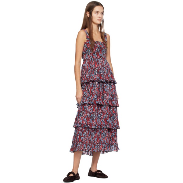  가니 GANNI Multicolor Printed Midi Dress 241144F054006