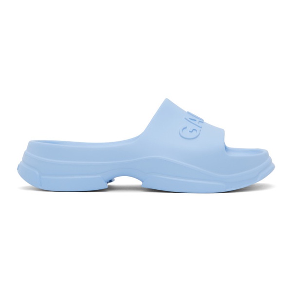 가니 GANNI Blue Pool Slide Sandals 241144F124001