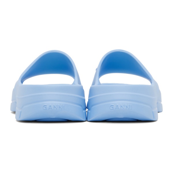  가니 GANNI Blue Pool Slide Sandals 241144F124001