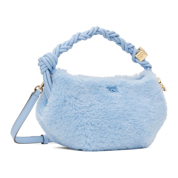  가니 GANNI Blue Fluffy Mini Bou Bag 241144F048007