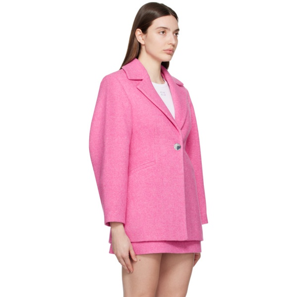  가니 GANNI Pink Suiting Blazer 241144F057020
