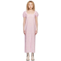 가니 GANNI Pink Vented Midi dress 231144F054036