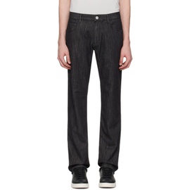 조르지오 아르마니 Giorgio Armani Black Five-Pocket Jeans 241262M186000