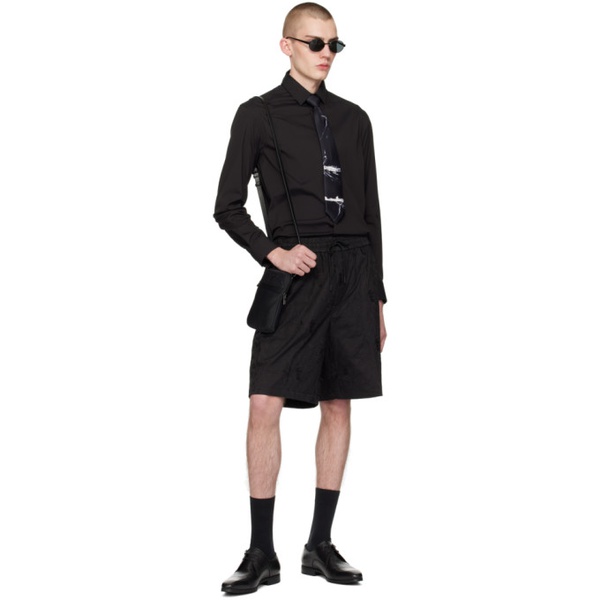 아르마니 조르지오 아르마니 Giorgio Armani Black Slim Shirt 241262M192000