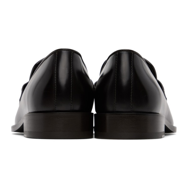 아르마니 조르지오 아르마니 Giorgio Armani Black Leather Loafers 241262M231002