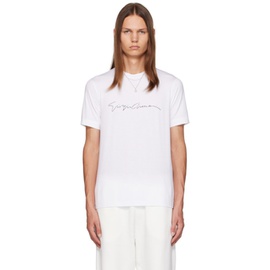조르지오 아르마니 Giorgio Armani White Printed T-Shirt 232262M213005