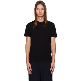 조르지오 아르마니 Giorgio Armani Black Embroidered T-Shirt 232262M213006