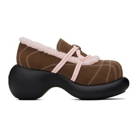 GRAPE Brown & Pink Magician Loafers 232523F121001