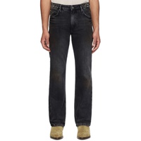GUESS USA Black Embellished Jeans 241603M186000