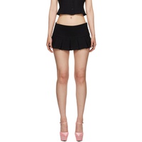 GUIZIO Black Pleated Miniskirt 232897F090001