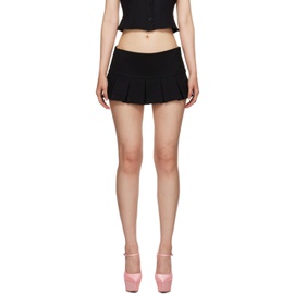 GUIZIO Black Pleated Miniskirt 232897F090001