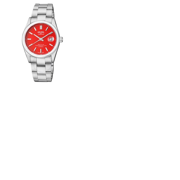  Gevril West Village Automatic Red Dial Mens Watch 48912