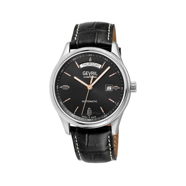  Gevril Excelsior Automatic Black Dial Mens Watch 48200