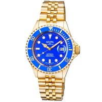 Gevril MEN'S Wall Street Stainless Steel Blue Dial Watch 48803