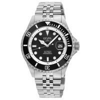 Gevril MEN'S Wall street Stainless Steel Black Dial Watch 41851