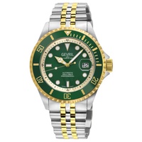 Gevril MEN'S Wall street Stainless Steel Green Dial Watch 41857B