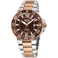 Gevril MEN'S Riverside Stainless Steel Brown Dial Watch 46704