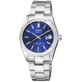 Gevril MEN'S West Village Stainless Steel Blue Dial Watch 48920