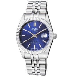Gevril MEN'S West Village Stainless Steel Blue Dial Watch 48900