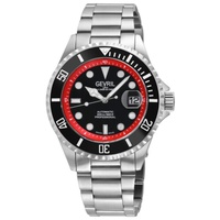 Gevril MEN'S Wall street Stainless Steel Black Dial Watch 41853A