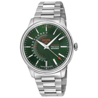 Gevril MEN'S Guggenheim Stainless Steel Green Dial Watch 49204B