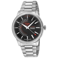 Gevril MEN'S Guggenheim Stainless Steel Black Dial Watch 49200B
