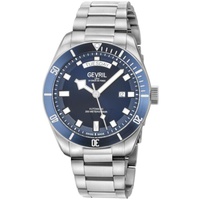 Gevril MEN'S Yorkville Stainless Steel Blue Dial Watch 48631B