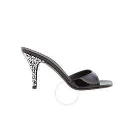쥬세페 자노티 Giuseppe Zanotti Ladies Black Crystal Heel Patent Leather Mules I200019/001