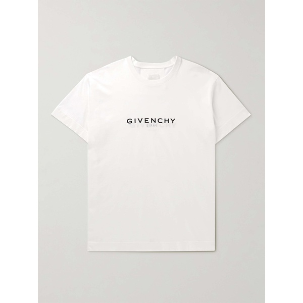 지방시 지방시 GIVENCHY Oversized Logo-Print Cotton-Jersey T-Shirt 30629810020329895